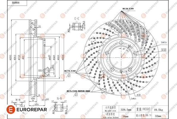 EUROREPAR 1684330880 - Kočioni disk www.molydon.hr