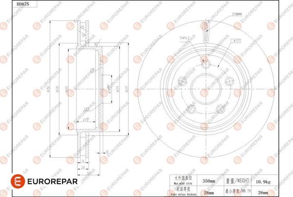 EUROREPAR 1684331780 - Kočioni disk www.molydon.hr