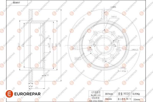 EUROREPAR 1684333980 - Kočioni disk www.molydon.hr