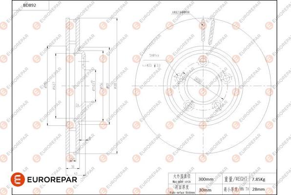 EUROREPAR 1684333480 - Kočioni disk www.molydon.hr