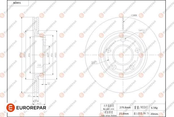 EUROREPAR 1684333380 - Kočioni disk www.molydon.hr