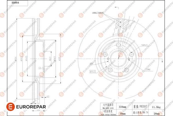 EUROREPAR 1684332680 - Kočioni disk www.molydon.hr