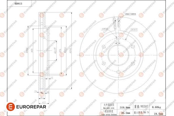 EUROREPAR 1684325580 - Kočioni disk www.molydon.hr