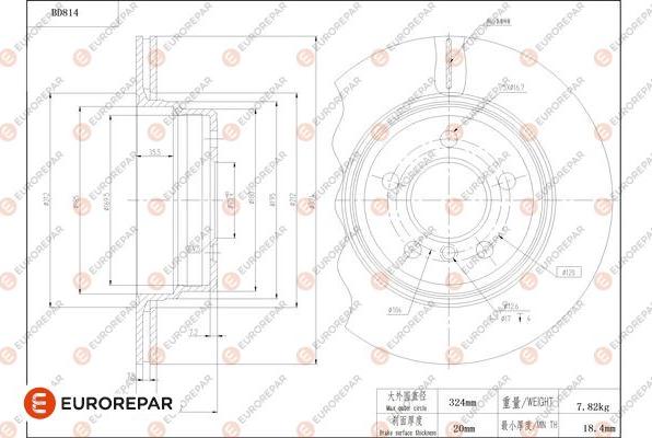 EUROREPAR 1684325680 - Kočioni disk www.molydon.hr