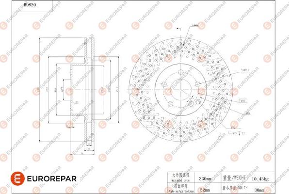 EUROREPAR 1684326280 - Kočioni disk www.molydon.hr