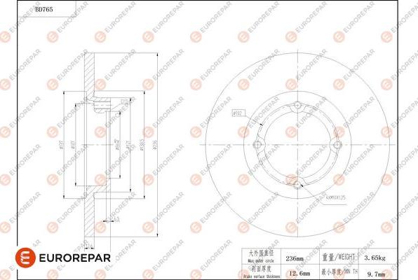 EUROREPAR 1684320780 - Kočioni disk www.molydon.hr