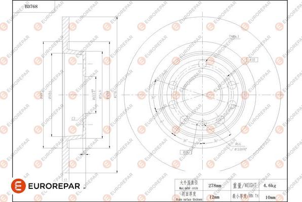 EUROREPAR 1684321080 - Kočioni disk www.molydon.hr