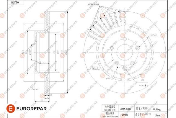 EUROREPAR 1684321280 - Kočioni disk www.molydon.hr