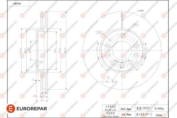 EUROREPAR 1684323980 - Kočioni disk www.molydon.hr