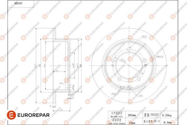 EUROREPAR 1684322980 - Kočioni disk www.molydon.hr