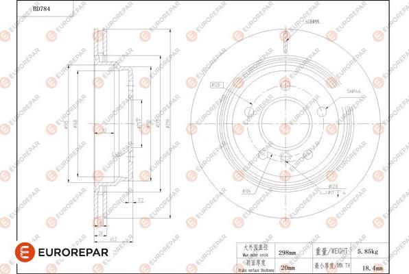 EUROREPAR 1684322680 - Kočioni disk www.molydon.hr