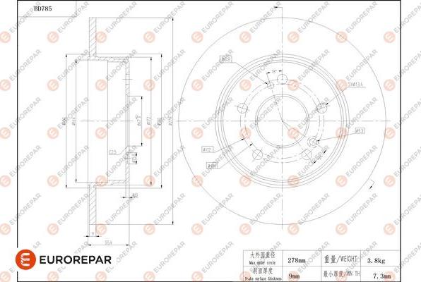 EUROREPAR 1684322780 - Kočioni disk www.molydon.hr