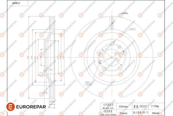 EUROREPAR 1684327980 - Kočioni disk www.molydon.hr