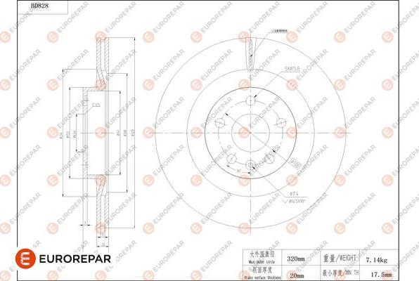 EUROREPAR 1684327080 - Kočioni disk www.molydon.hr