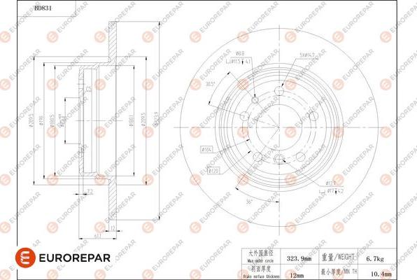 EUROREPAR 1684327380 - Kočioni disk www.molydon.hr