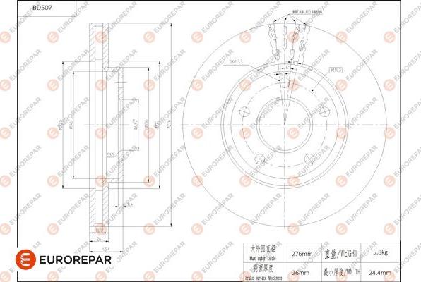 EUROREPAR 1684294980 - Kočioni disk www.molydon.hr