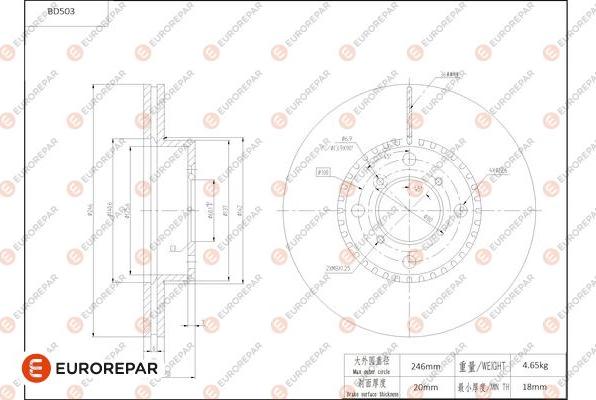 EUROREPAR 1684294580 - Kočioni disk www.molydon.hr