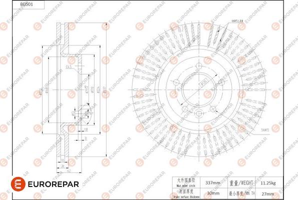 EUROREPAR 1684294380 - Kočioni disk www.molydon.hr