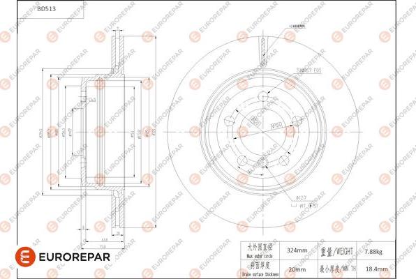 EUROREPAR 1684295580 - Kočioni disk www.molydon.hr