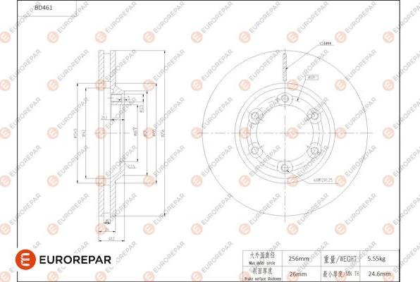 EUROREPAR 1684290380 - Kočioni disk www.molydon.hr