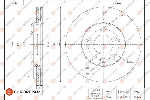 EUROREPAR 1684298280 - Kočioni disk www.molydon.hr