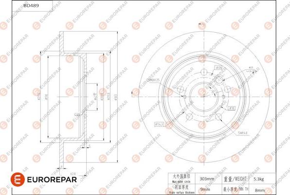 EUROREPAR 1684293180 - Kočioni disk www.molydon.hr