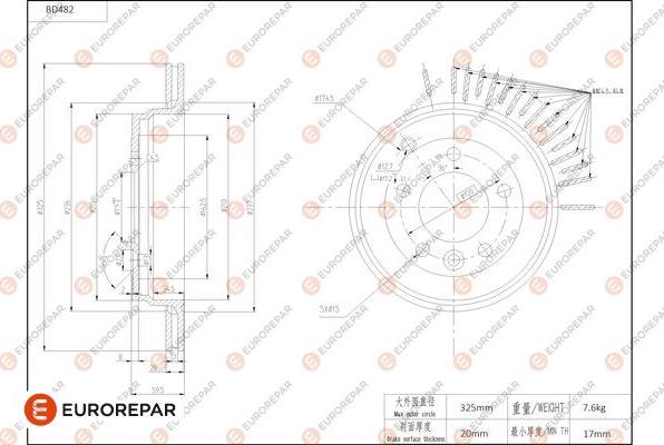 EUROREPAR 1684292480 - Kočioni disk www.molydon.hr