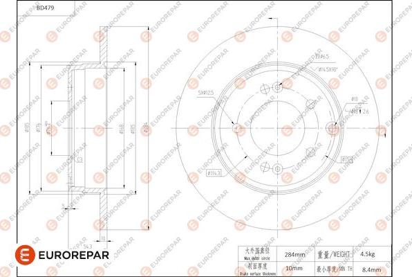 EUROREPAR 1684292180 - Kočioni disk www.molydon.hr