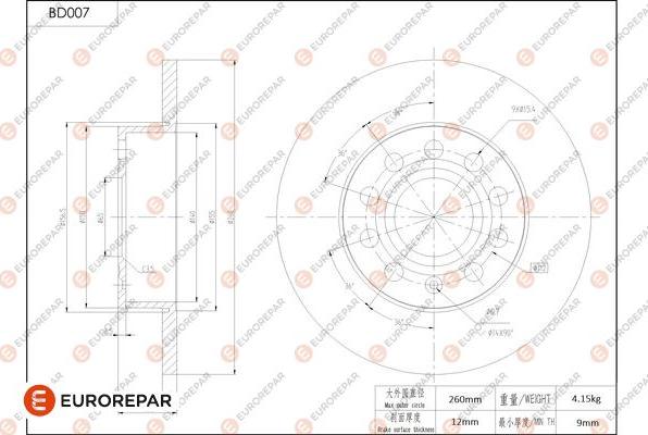 EUROREPAR 1684244980 - Kočioni disk www.molydon.hr