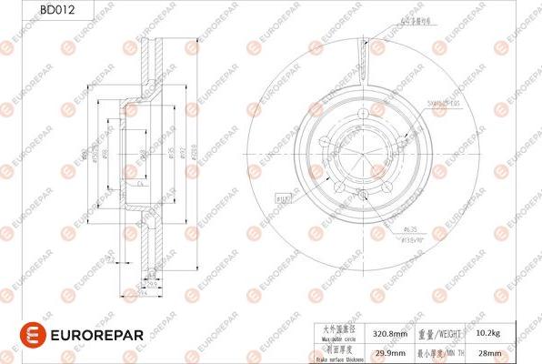 EUROREPAR 1684245480 - Kočioni disk www.molydon.hr