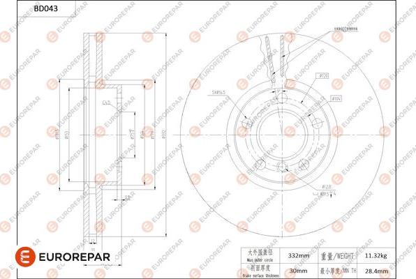 EUROREPAR 1684248580 - Kočioni disk www.molydon.hr