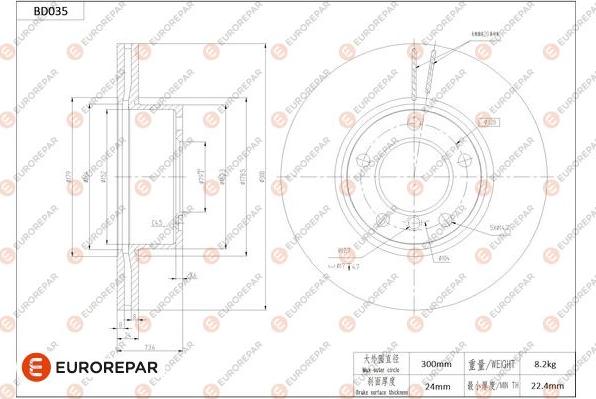 EUROREPAR 1684247780 - Kočioni disk www.molydon.hr