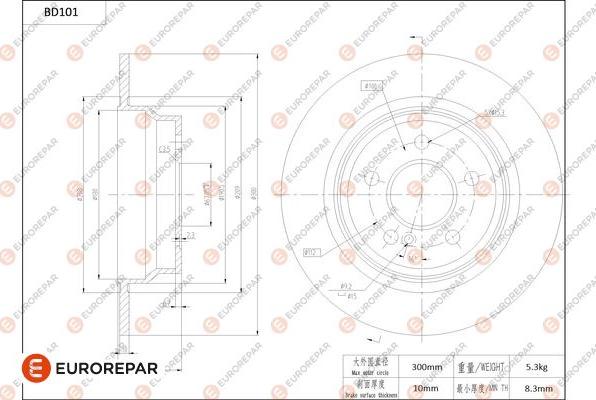 EUROREPAR 1684254380 - Kočioni disk www.molydon.hr