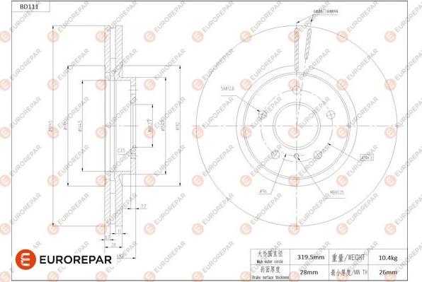 EUROREPAR 1684255380 - Kočioni disk www.molydon.hr