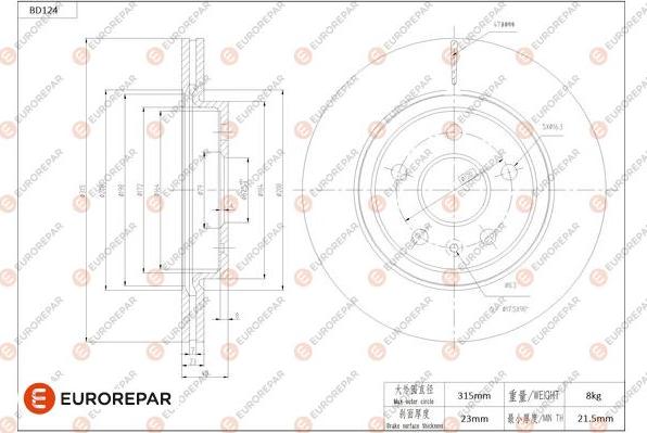 EUROREPAR 1684256680 - Kočioni disk www.molydon.hr