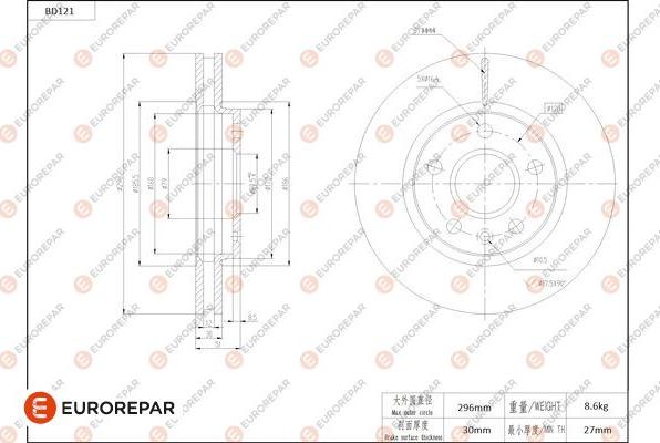 EUROREPAR 1684256380 - Kočioni disk www.molydon.hr