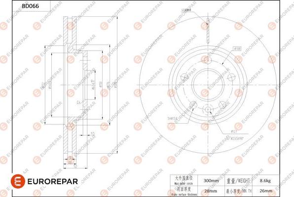 EUROREPAR 1684250880 - Kočioni disk www.molydon.hr