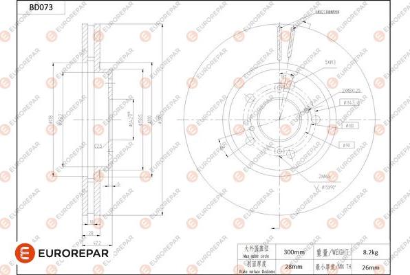 EUROREPAR 1684251580 - Kočioni disk www.molydon.hr