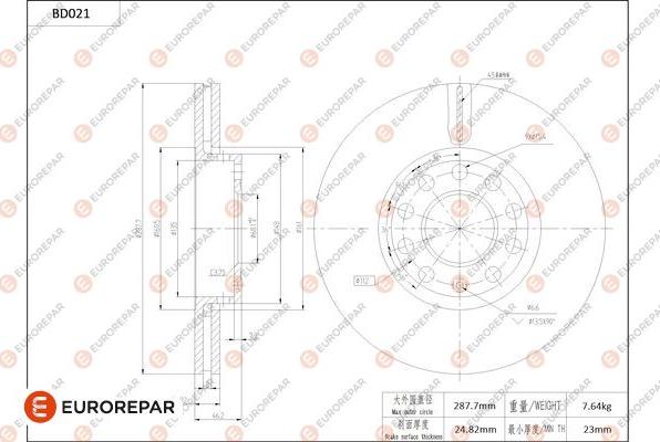 EUROREPAR 1684253180 - Kočioni disk www.molydon.hr