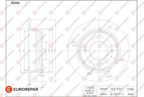 EUROREPAR 1684253880 - Kočioni disk www.molydon.hr