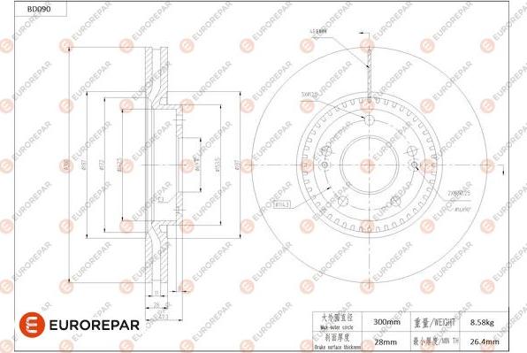 EUROREPAR 1684253280 - Kočioni disk www.molydon.hr