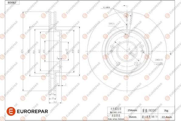 EUROREPAR 1684252480 - Kočioni disk www.molydon.hr