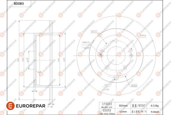 EUROREPAR 1684252580 - Kočioni disk www.molydon.hr