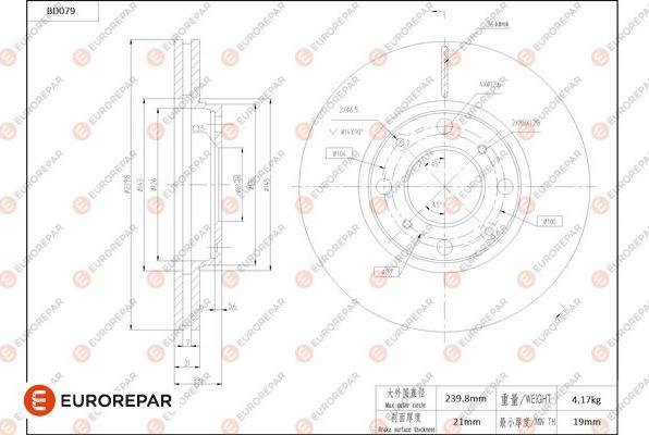 EUROREPAR 1684252180 - Kočioni disk www.molydon.hr