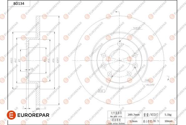 EUROREPAR 1684257680 - Kočioni disk www.molydon.hr