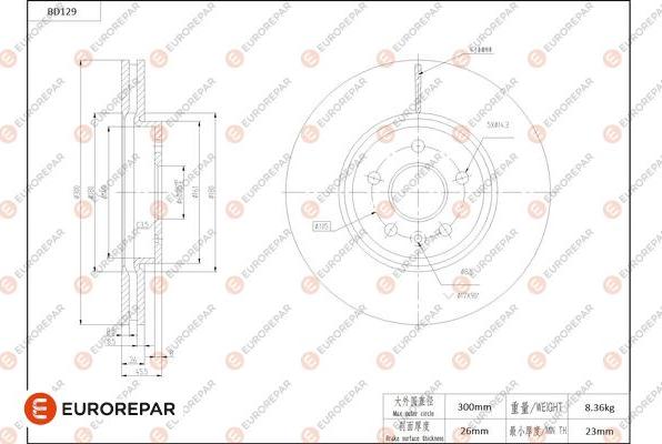 EUROREPAR 1684257180 - Kočioni disk www.molydon.hr