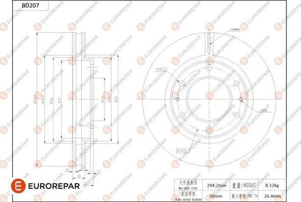 EUROREPAR 1684264980 - Kočioni disk www.molydon.hr