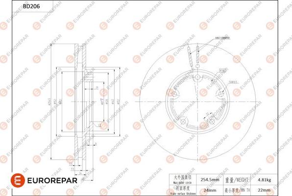 EUROREPAR 1684264880 - Kočioni disk www.molydon.hr