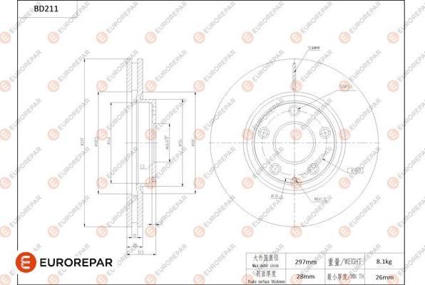 EUROREPAR 1684265380 - Kočioni disk www.molydon.hr