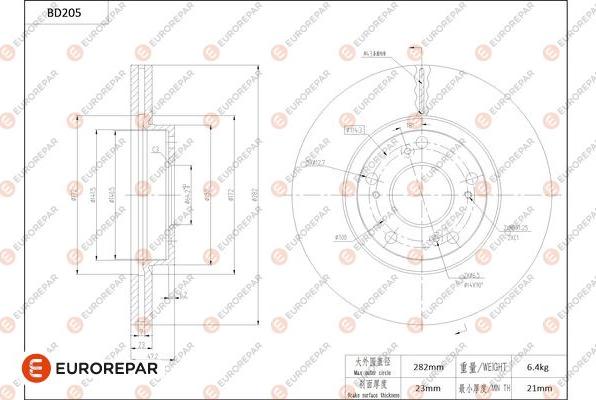 EUROREPAR 1684261580 - Kočioni disk www.molydon.hr